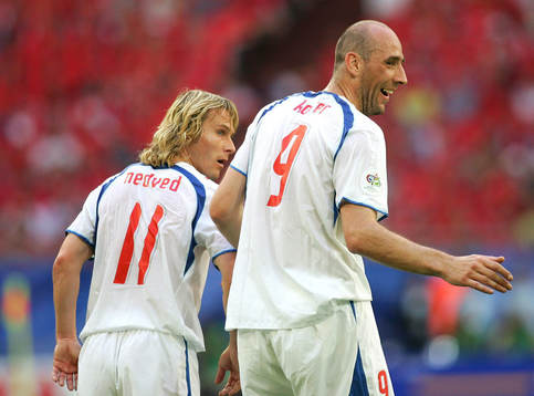 Pavel Nedved och Jan Koller, Tjeckien