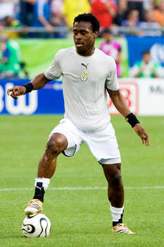 Derek Boateng, Ghana, på uppvärmning