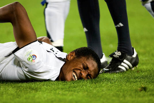 Asamoah Gyan, Ghana, skada, smärta