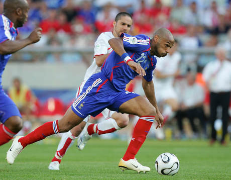 Thierry Henry, Frankrike och Florent Malouda, Schweiz
