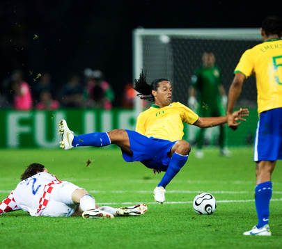 Ronaldinho, Brasilien och Darijo Srna, Kroatien
