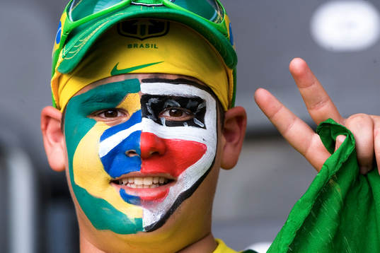 Fan, supporter, Brasilien, ansiktsmålning
