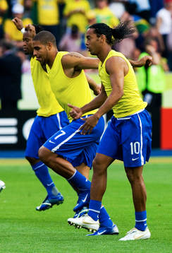 Ze Roberto, Adriano och Ronaldinho, Brasilien på