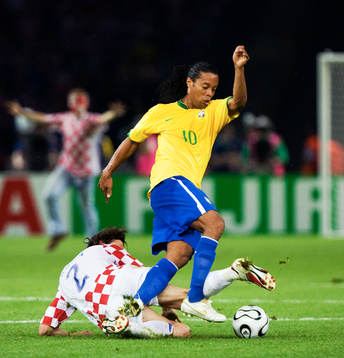 Ronaldinho, Brasilien och Darijo Srna, Kroatien