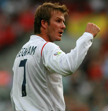 David Beckham, England (Jubel)