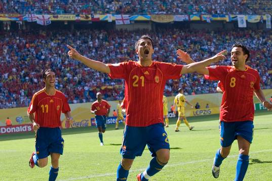 3-0, 2-målsskytten David Villa har slagit till igen och