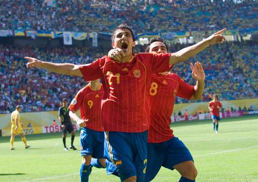 3-0, 2-målsskytten David Villa har slagit till igen och
