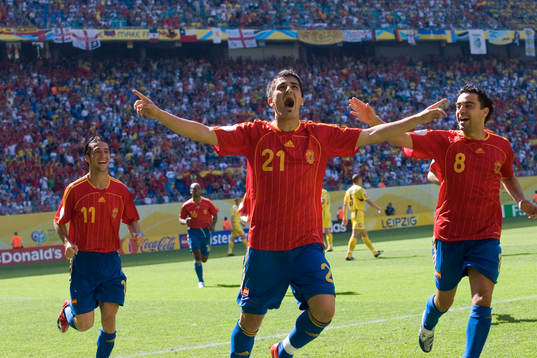 3-0, 2-målsskytten David Villa har slagit till igen och