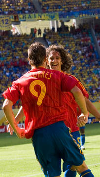 Carles Puyol, Spanien, jubel