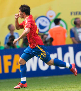 David Villa, Spanien, jubel