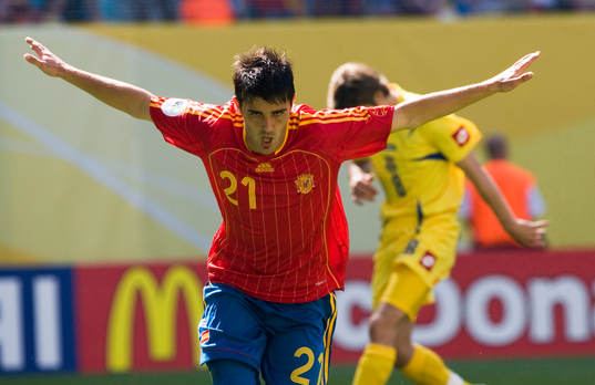 David Villa, Spanien, jubel