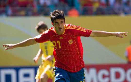 David Villa, Spanien, jubel