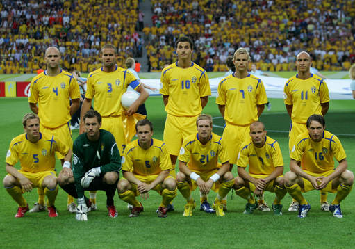Lagbild, Teddy Lucic, Olof Mellberg, Zlatan Ibrahimovic,