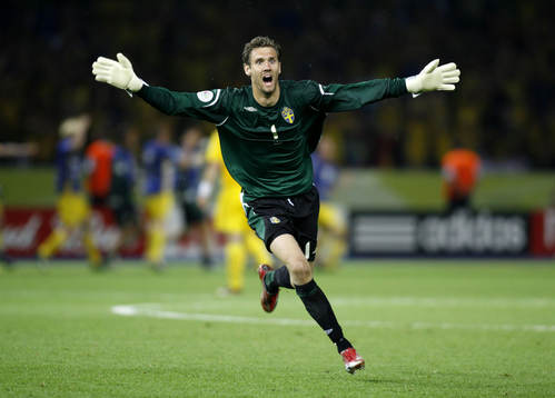 Andreas Isaksson, Sverige, målvakt, jubel, glädje