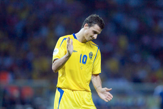 En besviken Zlatan Ibrahimovic, Sverige