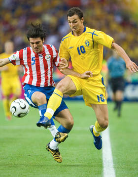 Zlatan Ibrahimovic, Sverige och Julio Cesar Caceres,