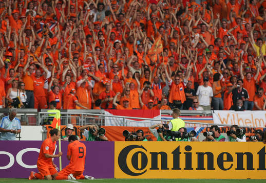 Ruud Van Nistlerooy och Arjen Robben, Holland (Jubel)