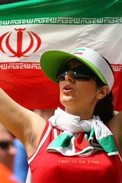 Iran, Fan, supporter, flagga