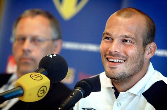 Fredrik Ljungberg på dagens presskonferens