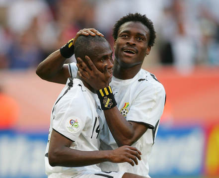 Matthew Amoah och Derek Boateng jubel