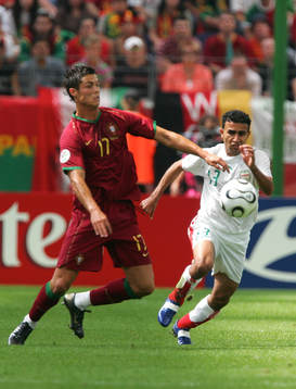 Cristiano Ronaldo, Portugal och Hossein Kaabi, Iran
