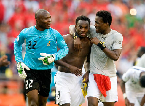 Richard Kingson (målvakt), Michael Essien och Derek