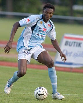 Fotboll, Träningsmatch.  Malmö FF. Edward Ofere