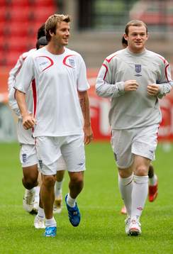 David Beckham och Wayne Rooney, England