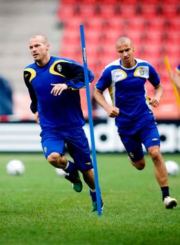 Fredrik Ljungberg och Henrik Larsson, Sverige
