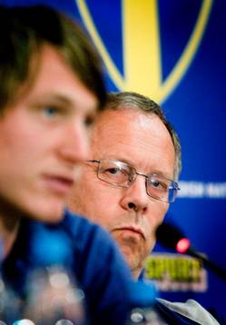 Lars Lagerbäck, förbundskapten Sverige och Kim