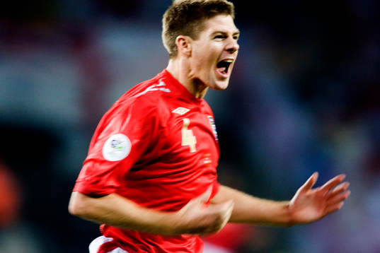 Steven Gerrard, England, jubel