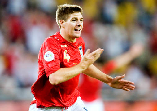 Steven Gerrard, England, jubel
