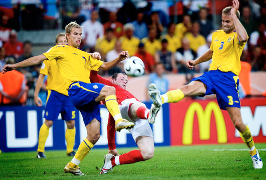 Niclas Alexandersson och Olof Mellberg, Sverige, Wayne