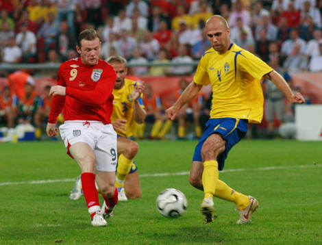 Wayne Rooney, England och Teddy Lucic, Sverige