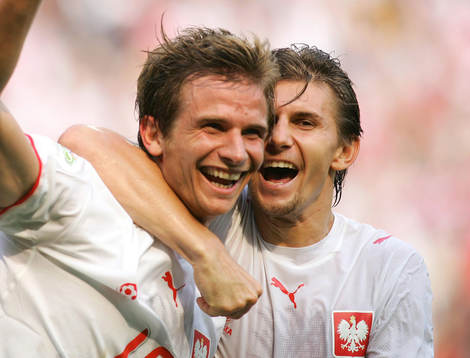 Bartosz Bosacki och Ebi Smolarek, Costa Rica (Jubel)