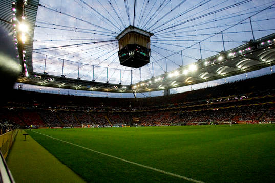 Fotboll, VM 2006, Frankfurt, arena, skymning,