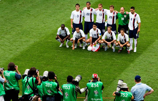 Fotboll, VM 2006, lagbild, startelva, USA, fotografer,