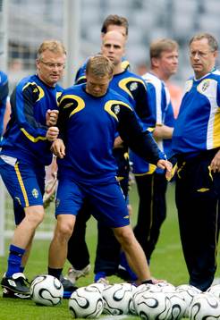 Fotboll, VM 2006, Sverige träning på Allianz Arena i