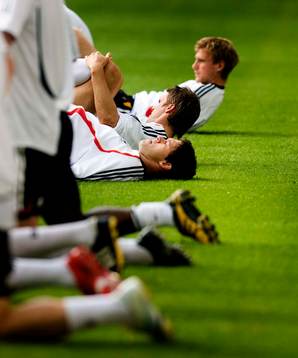 Fotboll, VM 2006, Tyskland träning på Allianz Arena i