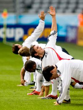 Fotboll, VM 2006, Tyskland träning på Allianz Arena
