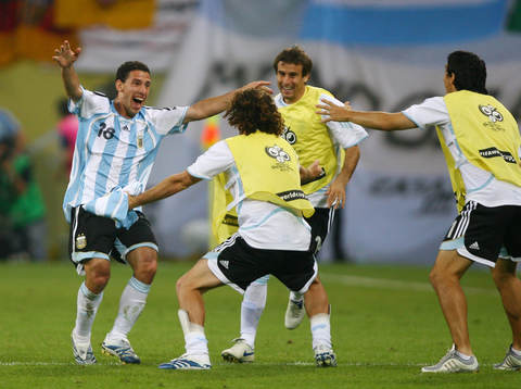 Maxi Rodriguez, Argentina, jubel, glädje