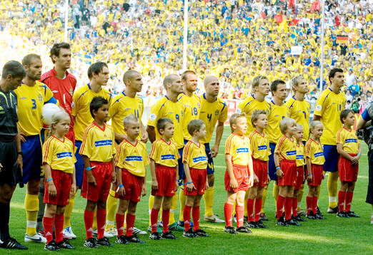 Laguppställning, Sverige. Mellberg, Isaksson, Källström,