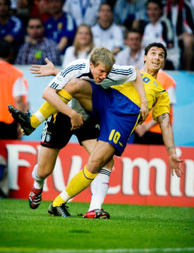 Zlatan Ibrahimovic, Sverige och Per Mertesacker, Tyskland