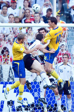 Olof Mellberg och Zlatan Ibrahimovic, Sverige