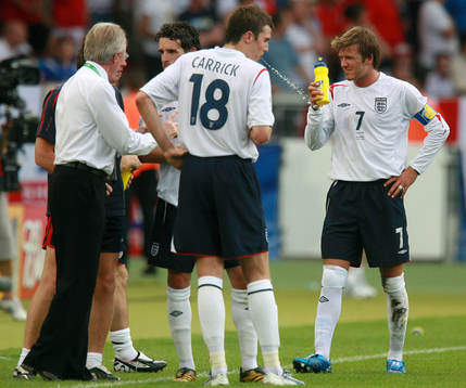 David Beckham och Michael Carrick, England dricker (Dricka)