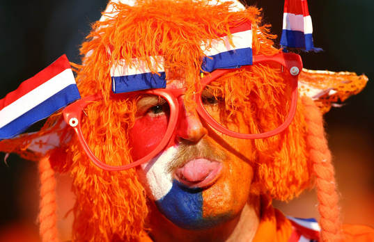 Fan, supporter, ansiktsmålning, flagga
