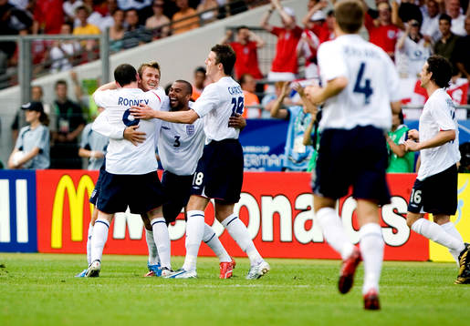David Beckham, Wayne Rooney, Ashley Cole, Michael Carrick,
