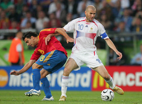 Xavi, Spanien och Zinedine Zidane, Frankrike