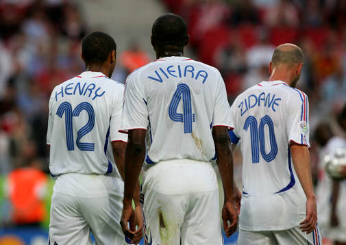 Thierry Henry, Patrick Vieira och Zinedine Zidane, Frankrike