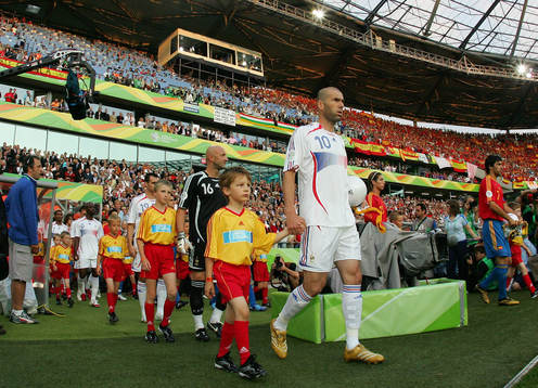 Zinedine Zidane, Frankrike, inmarsch, entré